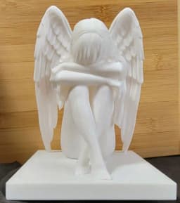 مجسمه دکوری «فرشته غمگین» (Sad Angel) – شاهکار هنری مینیمال و خاص – تصویر 9
