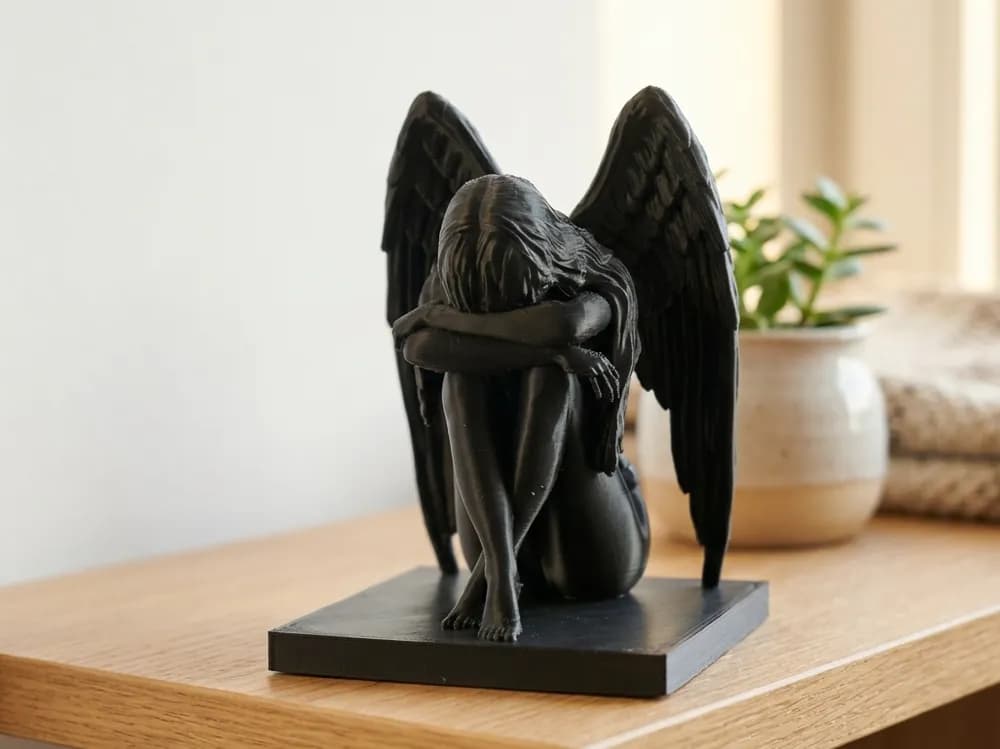 مجسمه دکوری «فرشته غمگین» (Sad Angel) – شاهکار هنری مینیمال و خاص