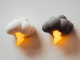 چراغ خواب مغناطیسی طرح ابر و صاعقه | Stormy Cloud Night Light ⚡️☁️ – تصویر 4