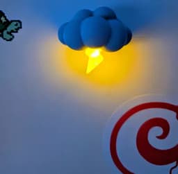 چراغ خواب مغناطیسی طرح ابر و صاعقه | Stormy Cloud Night Light ⚡️☁️ – تصویر 14