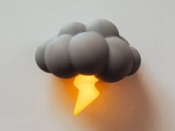 چراغ خواب مغناطیسی طرح ابر و صاعقه | Stormy Cloud Night Light ⚡️☁️ – تصویر 1
