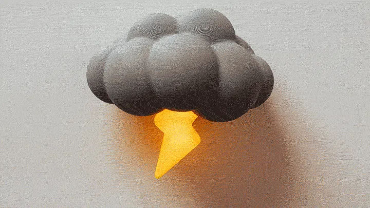 چراغ خواب مغناطیسی طرح ابر و صاعقه | Stormy Cloud Night Light ⚡️☁️ – تصویر 3