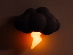 چراغ خواب مغناطیسی طرح ابر و صاعقه | Stormy Cloud Night Light ⚡️☁️ – تصویر 2