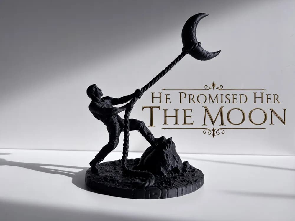 تندیس دکوراتیو «بهش قول ماه رو داده بود» (He Promised Her The Moon)