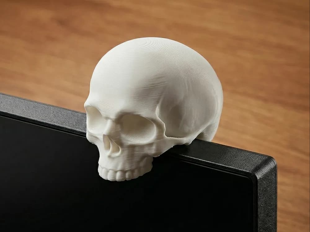 فیگور مانیتوری مدل جمجمه Skull | اکسسوری دارک و خفن میز گیمینگ