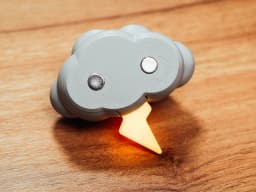 چراغ خواب مغناطیسی طرح ابر و صاعقه | Stormy Cloud Night Light ⚡️☁️ – تصویر 9